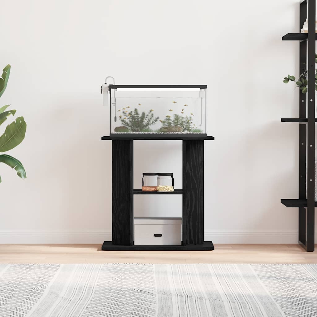 Vidaxl aquariumstandaard zwart eiken 60x30x60 cm bewerkt hout