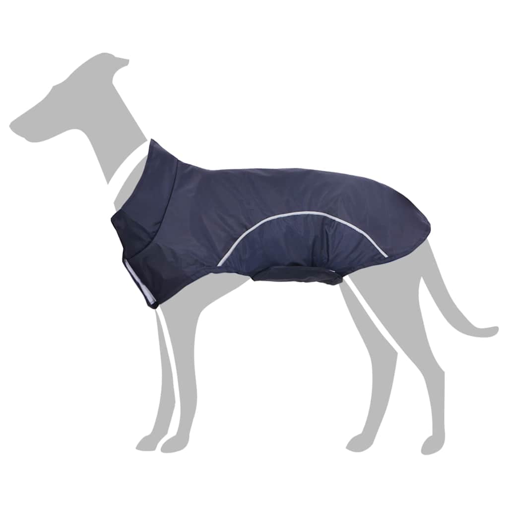 Vidaxl hondenregenjas met reflecterende strips polyester blauw 2xl