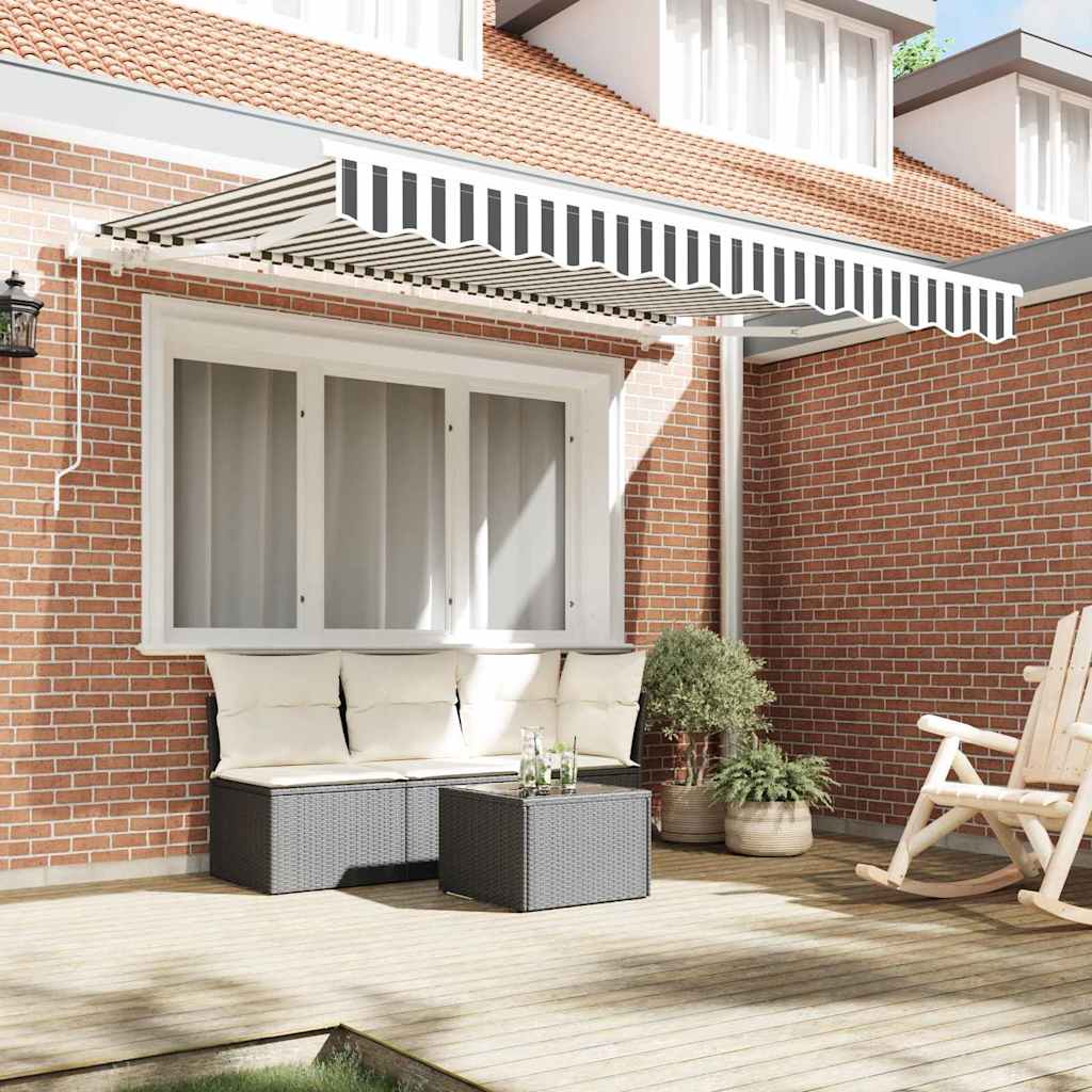 Vidaxl vervangingsdoek voor zonnescherm antraciet en wit 235 x 195 cm