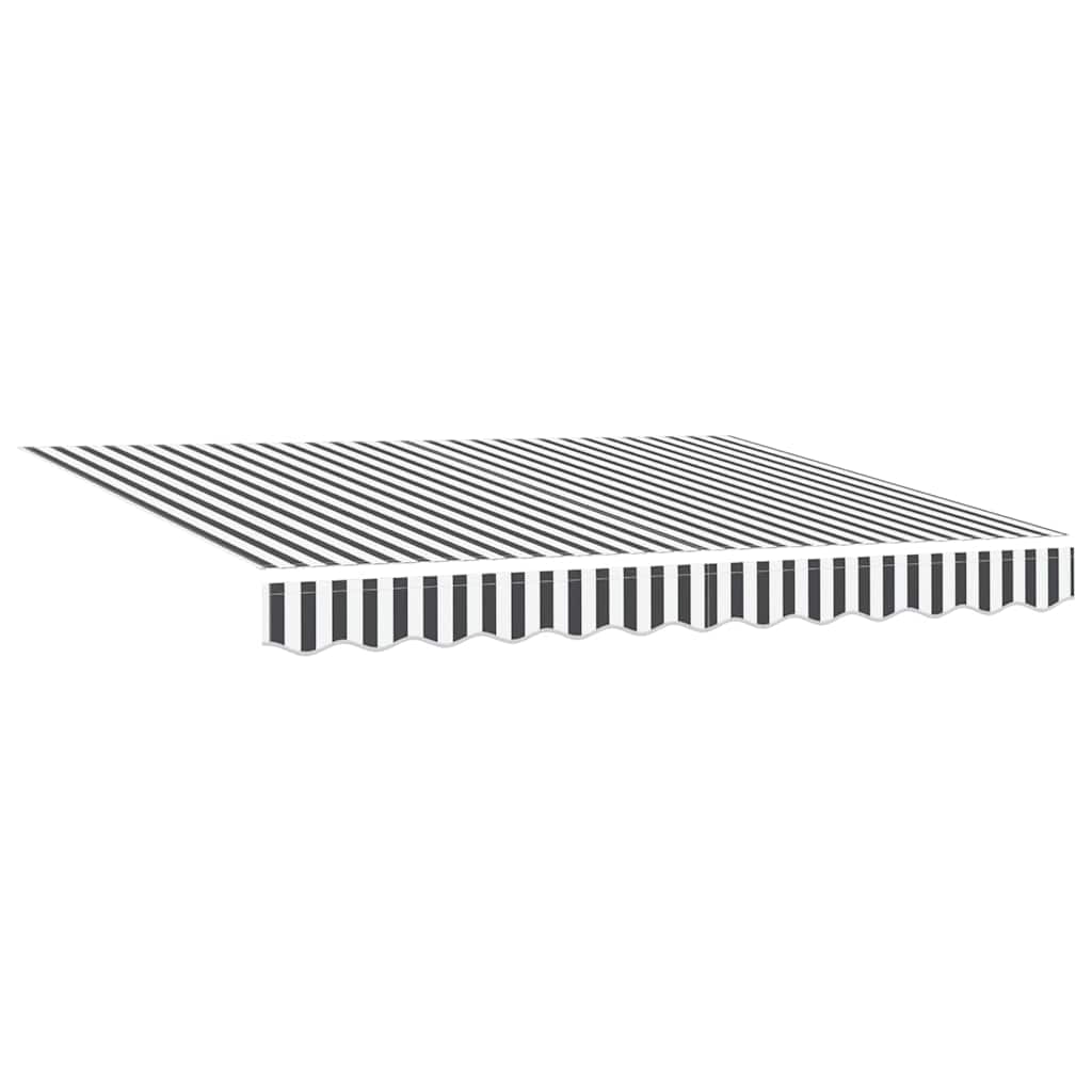 Vidaxl vervangingsdoek voor zonnescherm antraciet en wit 235 x 195 cm