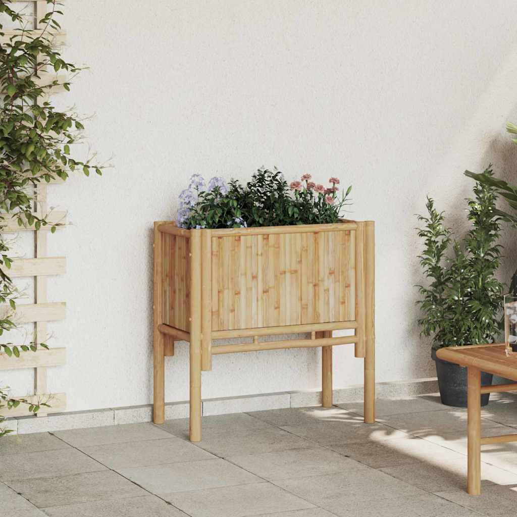 Vidaxl verhoogd bed bruin 70 x 35 x 70 cm bamboe