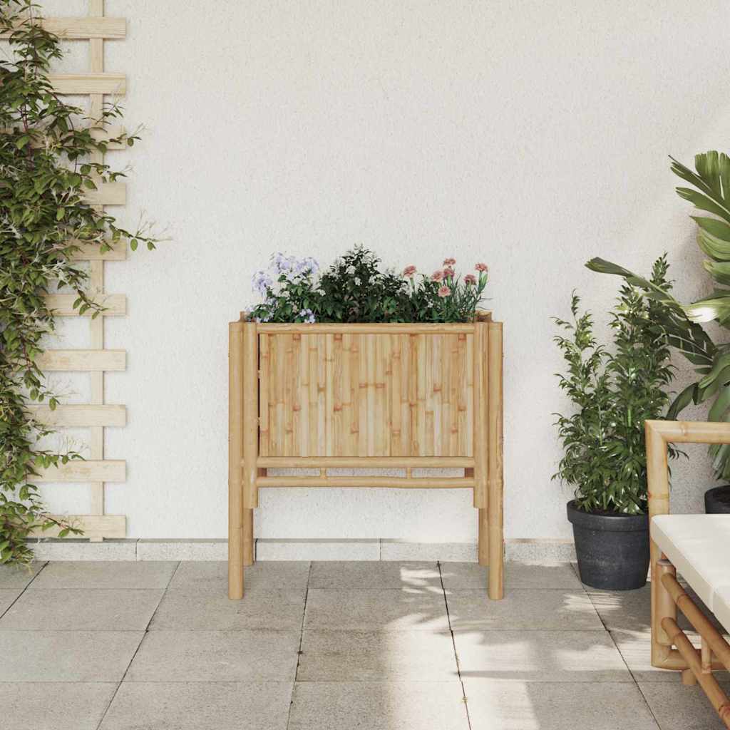 Vidaxl verhoogd bed bruin 70 x 35 x 70 cm bamboe