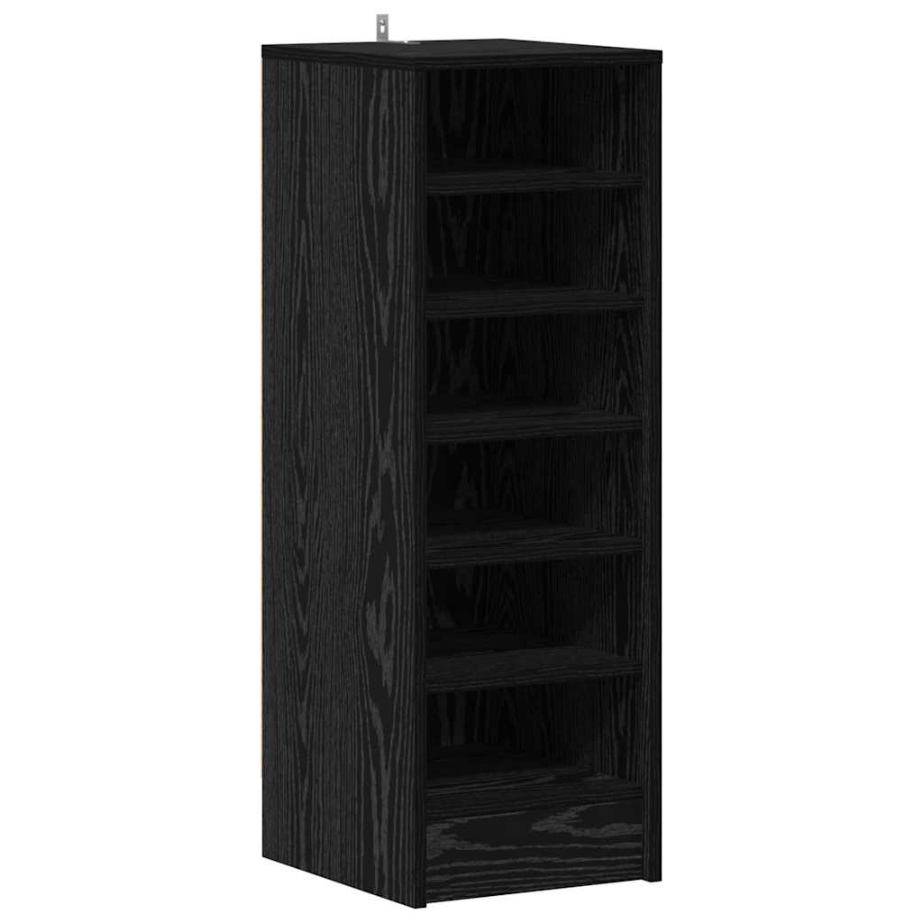 Vidaxl schoenenkast met plank zwart eiken 32 x 35 x 90 cm bewerkt hout