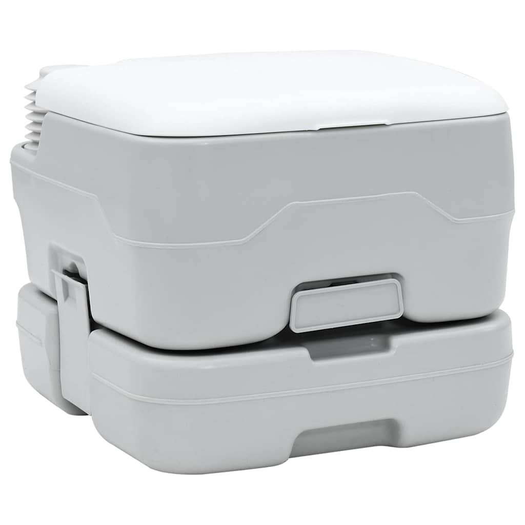 Vidaxl camping toilet grijs en wit 41,5 x 36,5 x 30 cm polyetheen