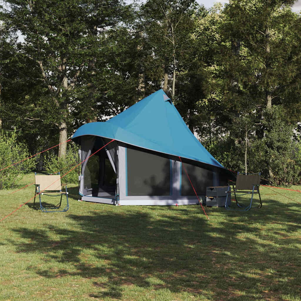 Vidaxl familie tipi tent tipi met dak blauw 404 x 370 x 270 cm