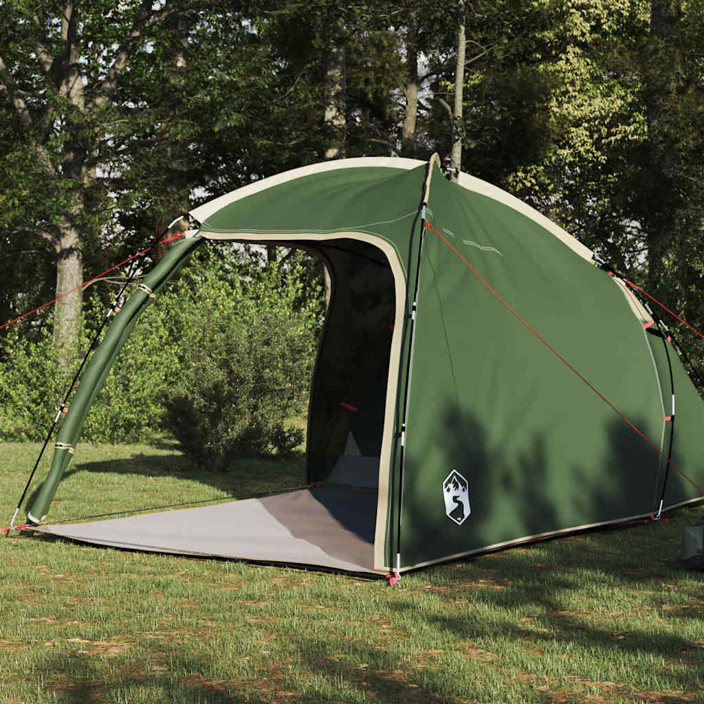 Vidaxl tent huisje groen 370 x 230 x 185 cm polyester en glasvezel
