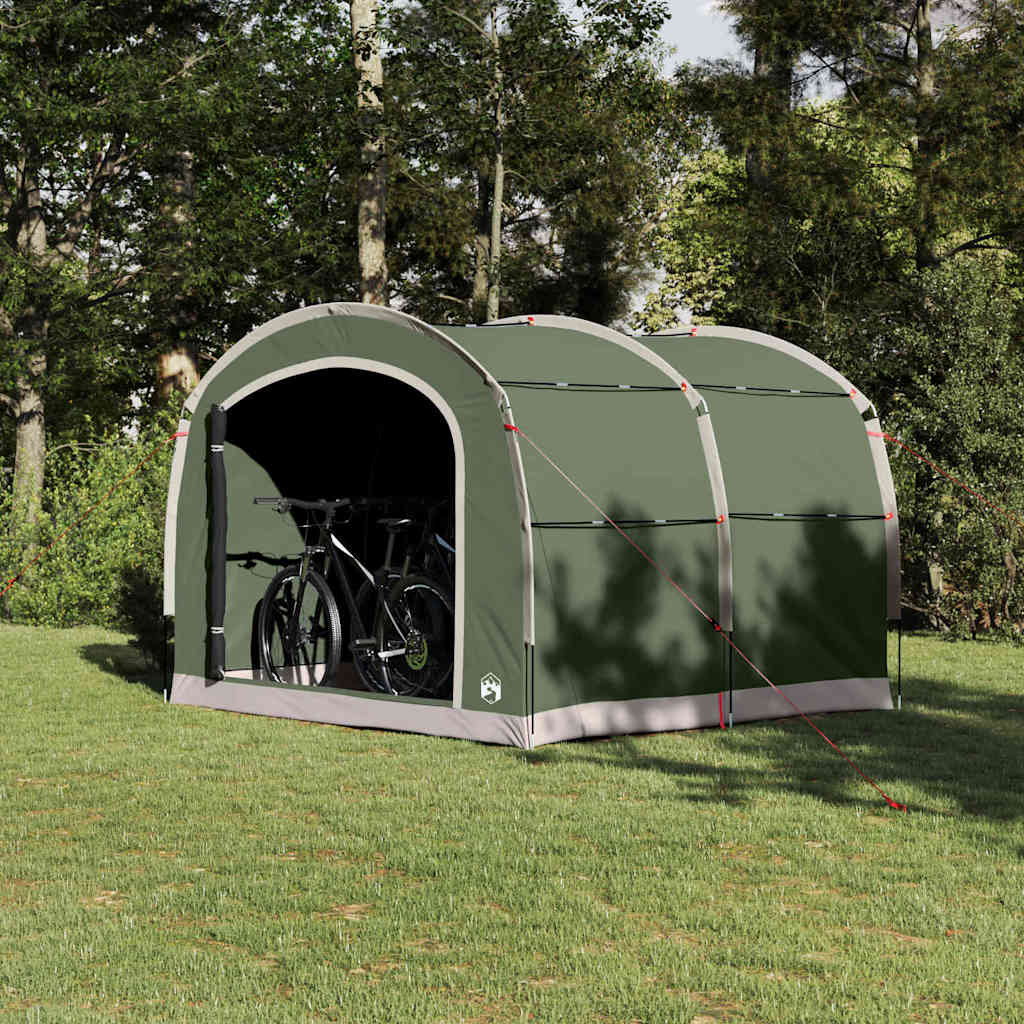 Vidaxl tent met dak met opslag groen 268 x 240 x 191 cm polyester