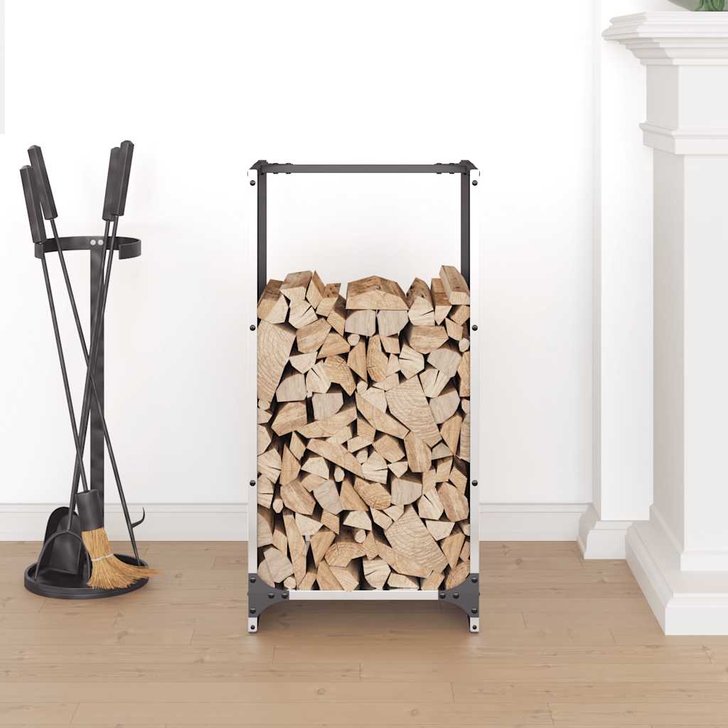 Vidaxl brandhoutrek 40x30x80 cm roestvrij staal