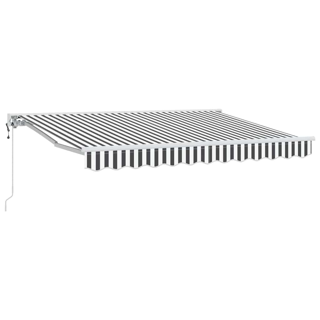 Vidaxl inklapbaar zonnescherm antraciet en wit 350 x 200 cm