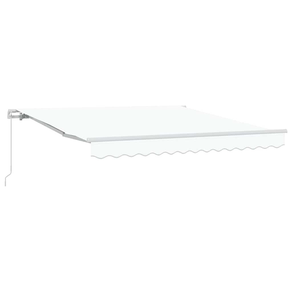 Vidaxl inklapbaar zonnescherm wit 350 x 250 cm polyester en aluminium