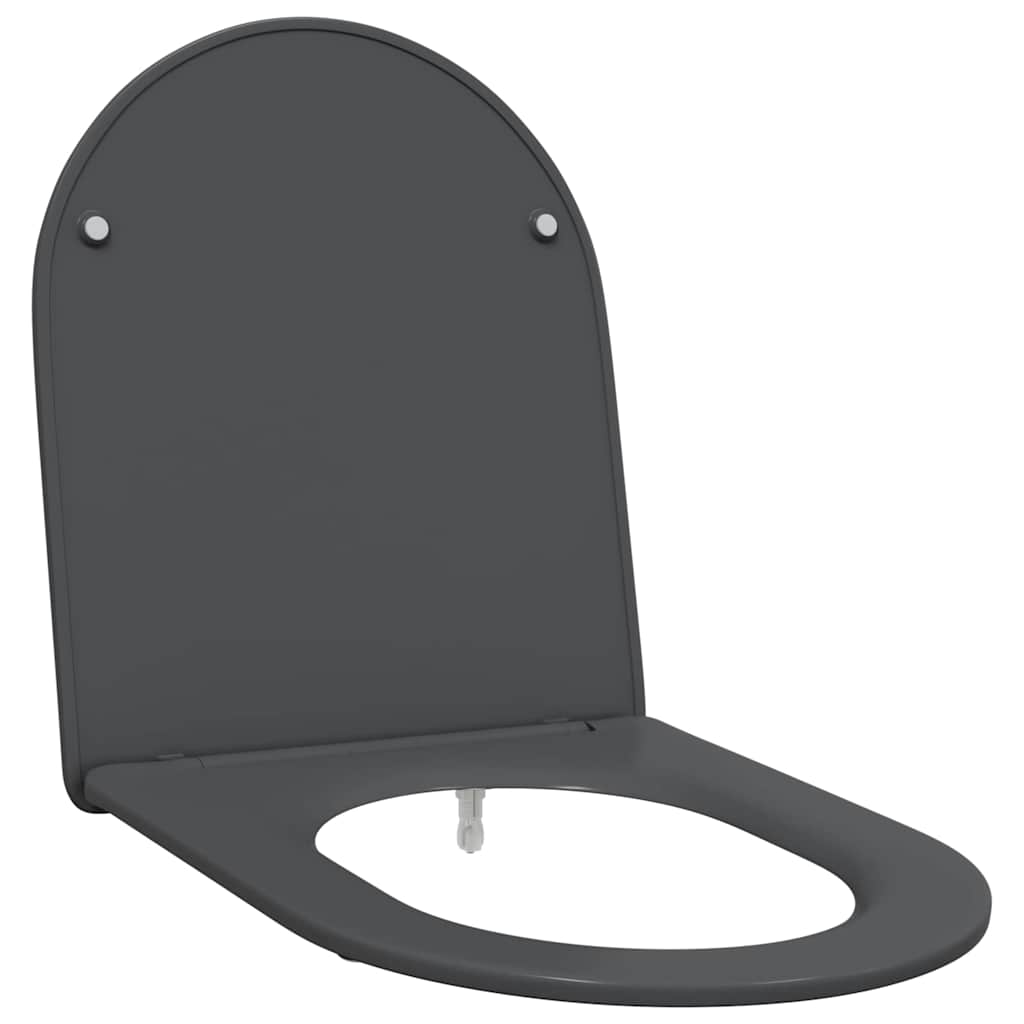 Vidaxl toiletzitting antraciet 47 x 36 x 3,4 cm duroplast