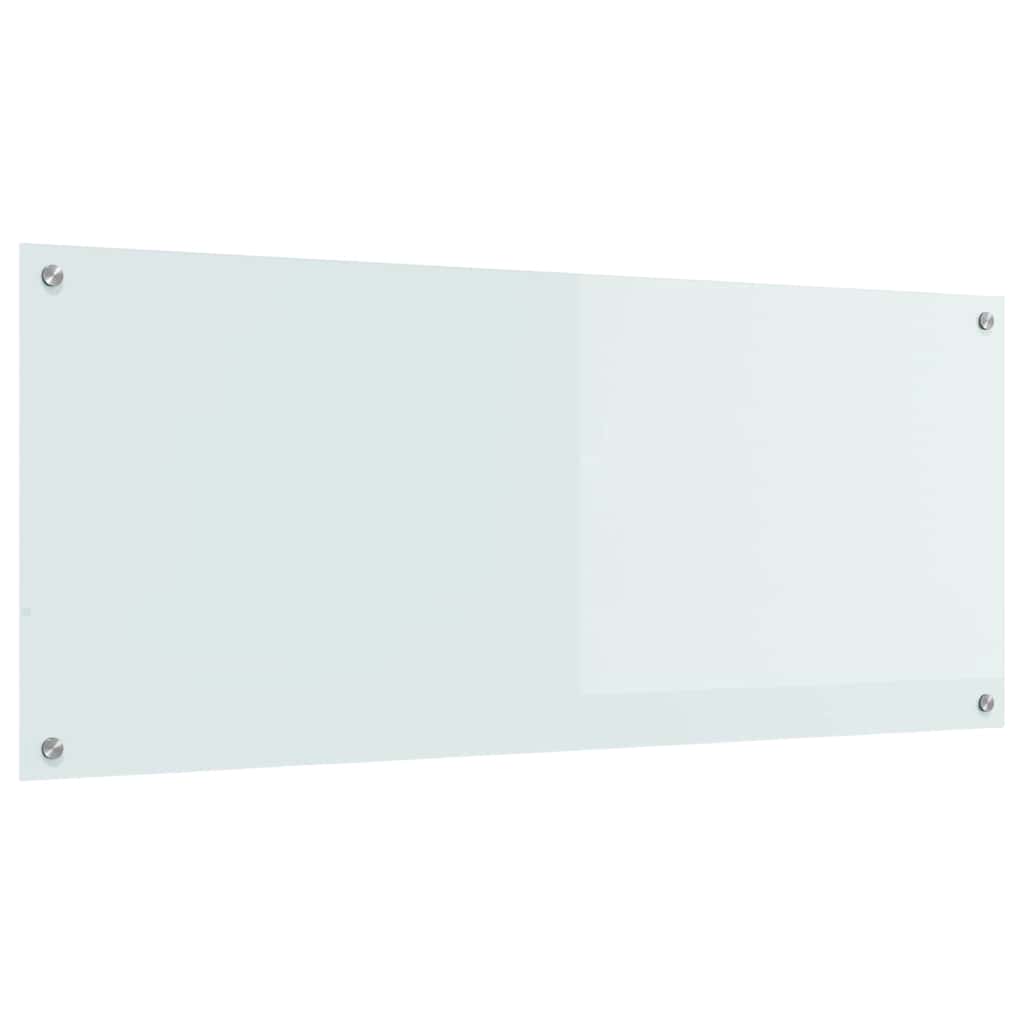 Vidaxl keuken spatscherm wit 120 x 50 cm gehard glas