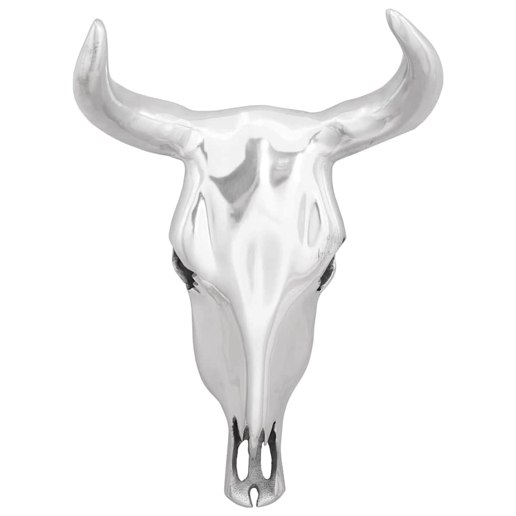 Vidaxl bullschedel zilver 34 x 13 x 53 cm aluminium