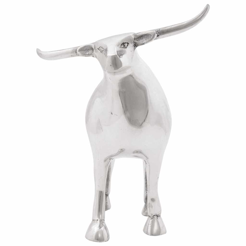 Vidaxl stierensculptuur zilver 20 x 17 x 23 cm aluminium