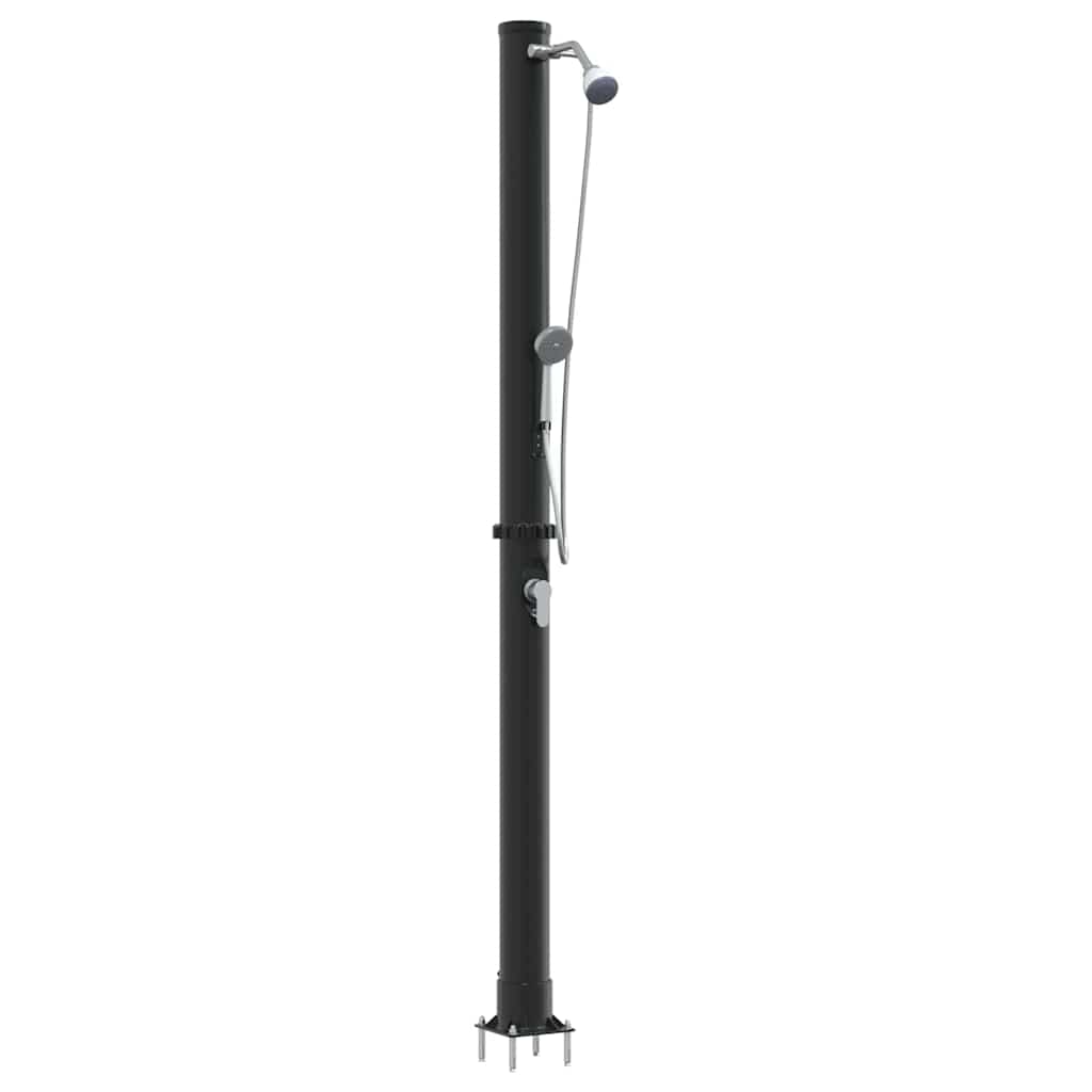Vidaxl buitenzonne-douche zwart 217 cm pvc en aluminium