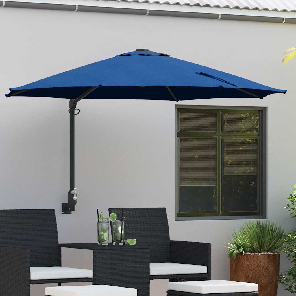 Vidaxl tuinparasol azurblauw 248 x 248 x 148 cm polyester en staal