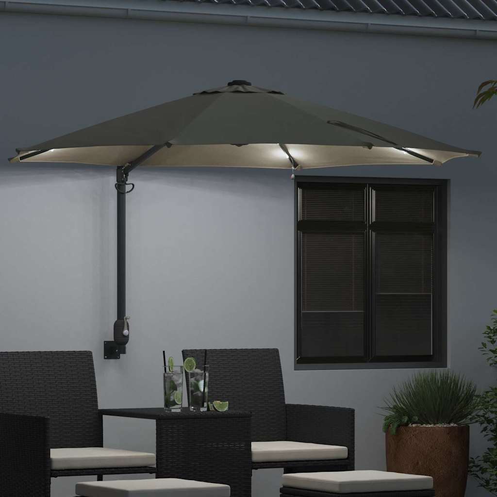 Vidaxl tuinparasol zand 248 x 248 x 148 cm polyester en staal