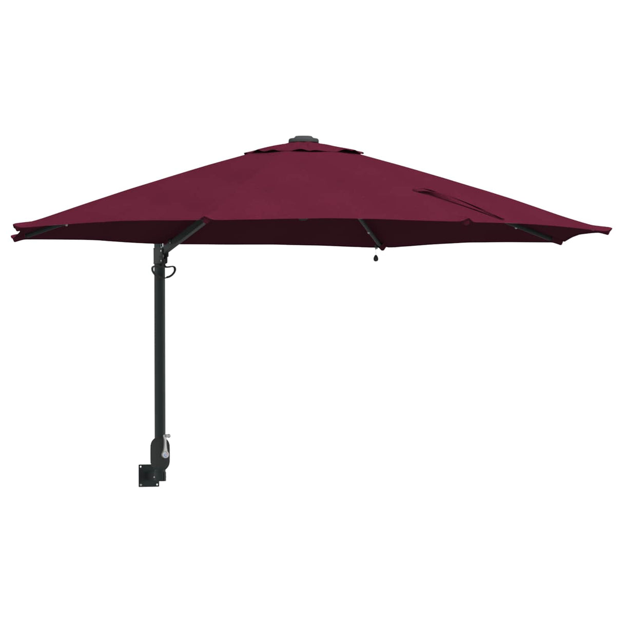 Vidaxl tuinparasol bordeaux rood 248 x 248 x 148 cm polyester en staal