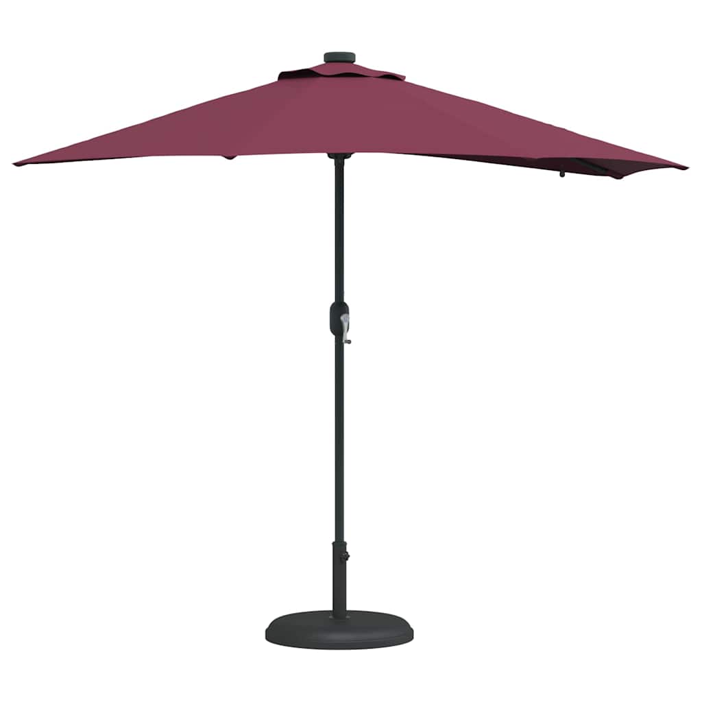 Vidaxl tuinparasol bordeaux rood 294 x 150 x 223 cm polyester en staal