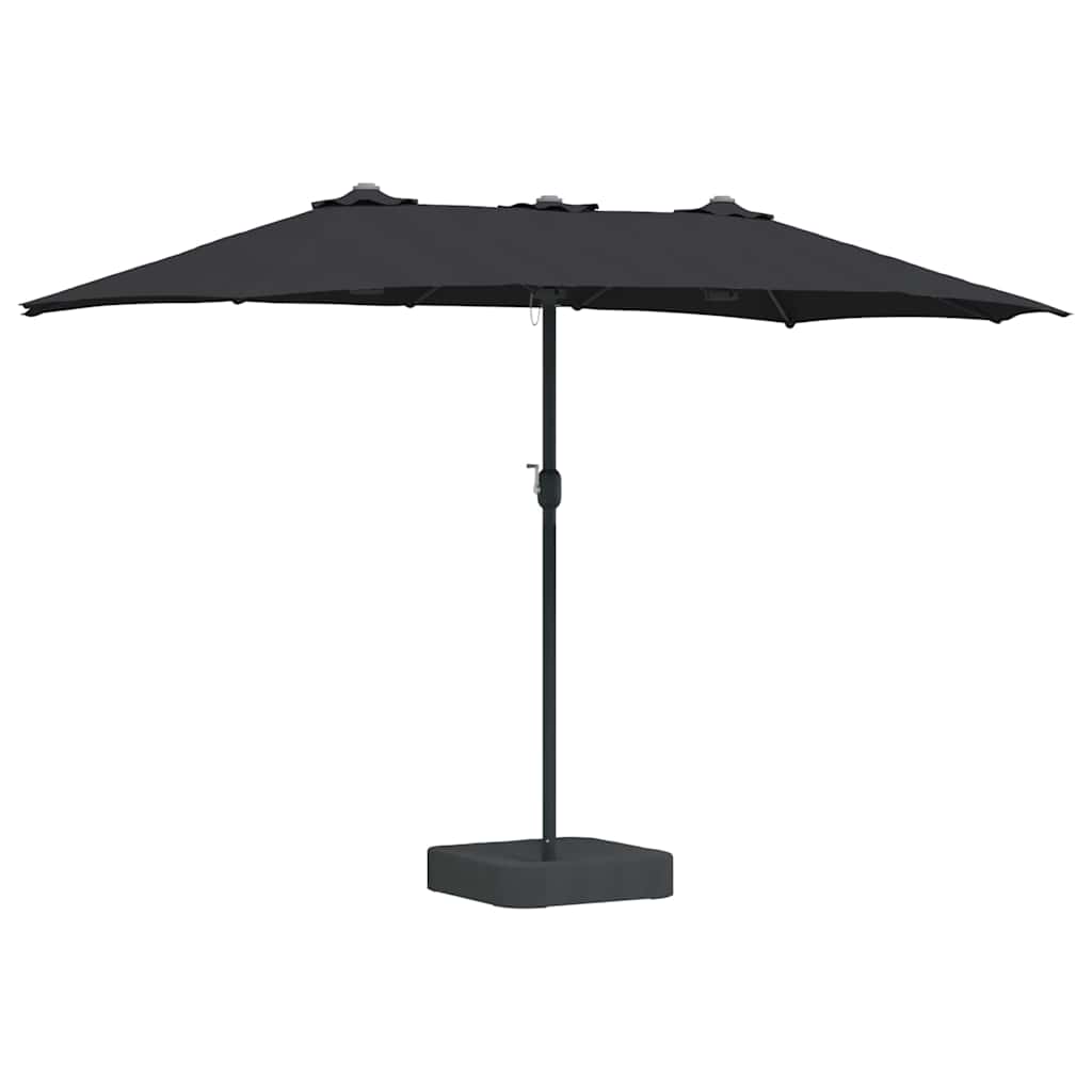 Vidaxl tuinparasol zwart 385 x 209 x 244 cm polyester en staal