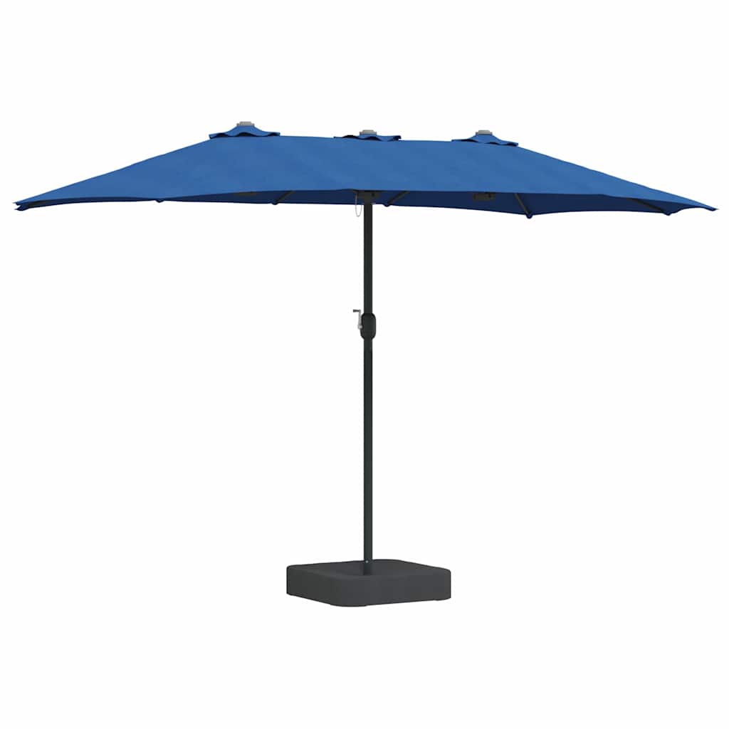 Vidaxl tuinparasol azurblauw 385 x 209 x 244 cm polyester en staal