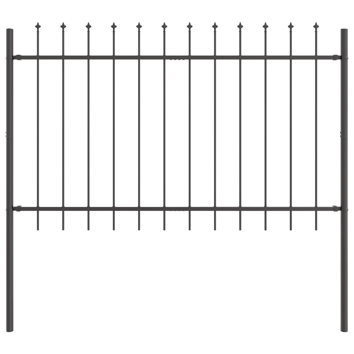 Vidaxl tuinhek 2 pcs grijs 3,4 x 0,8 m poedercoating staal