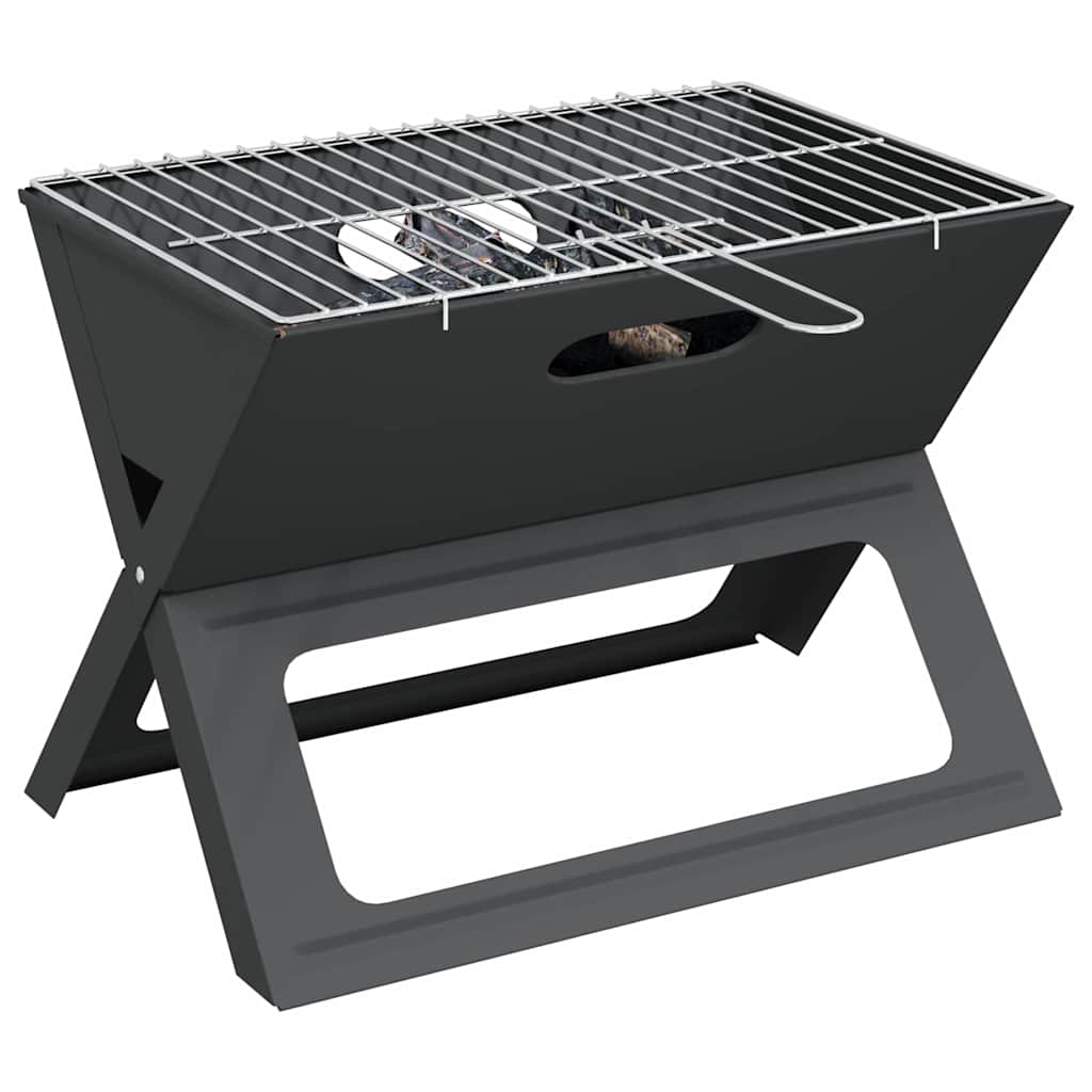 Vidaxl buiten grill zwart 46 x 31 x 31 cm staal