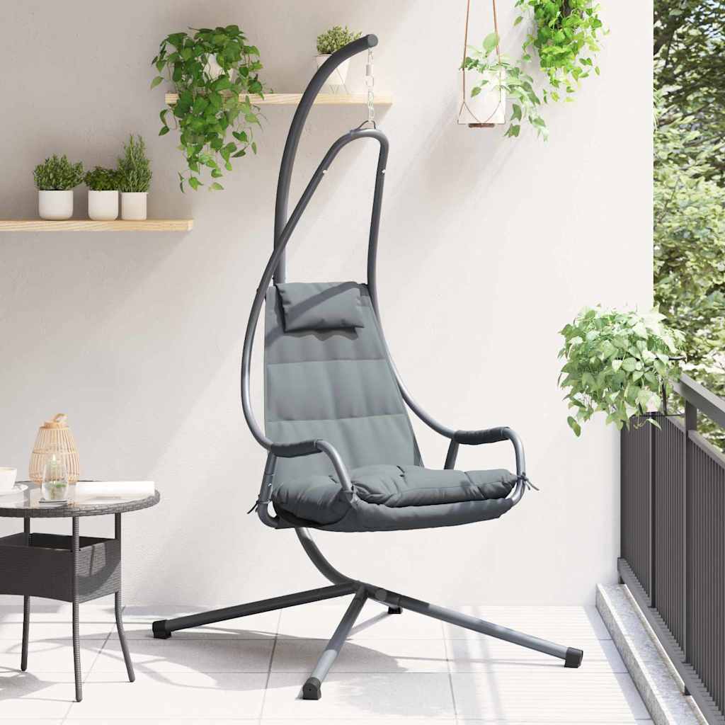 Vidaxl hangende ei-stoel antraciet 94 x 107 x 196,5 cm staal