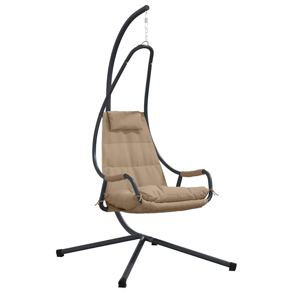 Vidaxl hangende ei-stoel taupe 94 x 107 x 196,5 cm staal