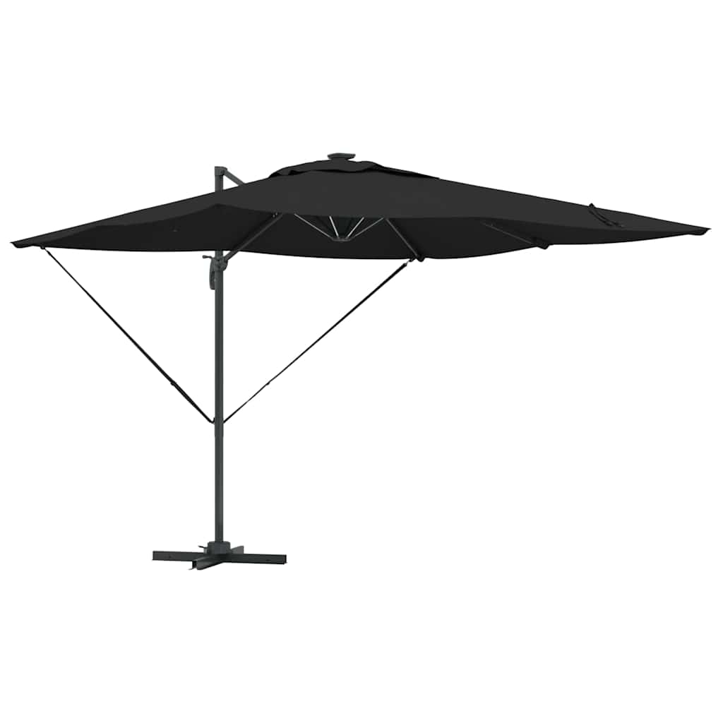 Vidaxl parasol zwart 286 x 284 x 270 cm aluminium en polyester