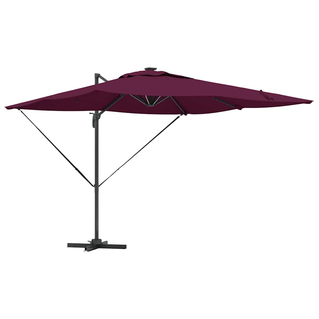 Vidaxl parasol bordeaux rood 286 x 284 x 270 cm aluminium en polyester