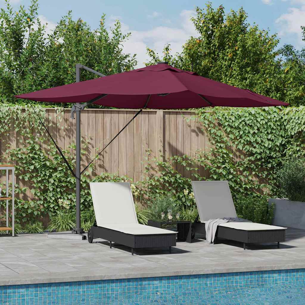 Vidaxl parasol bordeaux rood 352 x 251 x 265 cm polyester en aluminium