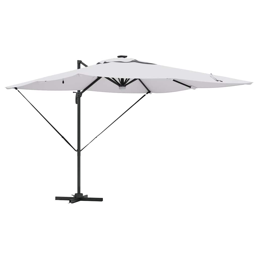 Vidaxl roma parasol beige 286 x 284 x 270 cm aluminium en polyester