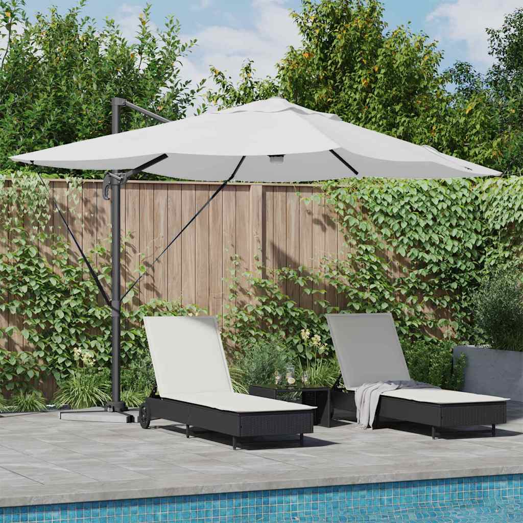 Vidaxl parasol zand 351 x 250 x 253 cm polyester en aluminium