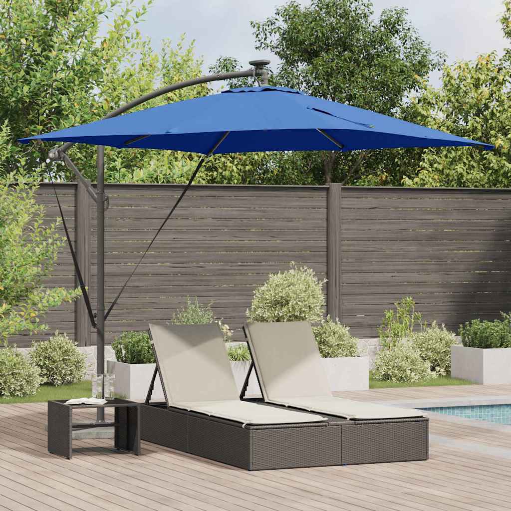 Vidaxl cantilever banana parasol blauw 249 x 249 x 250 cm