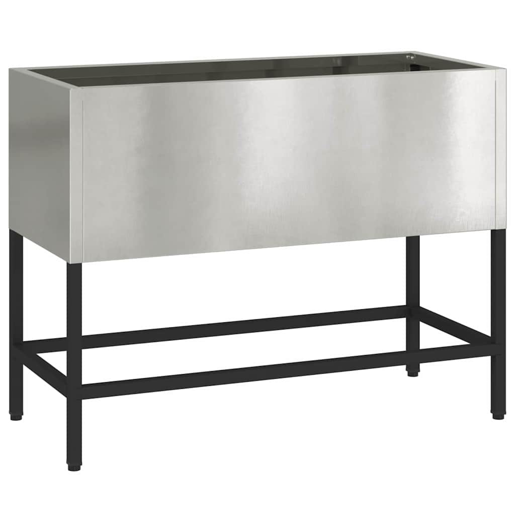 Vidaxl verhoogde tuin plantbak zilver 60 x 26 x 45 cm roestvrij staal