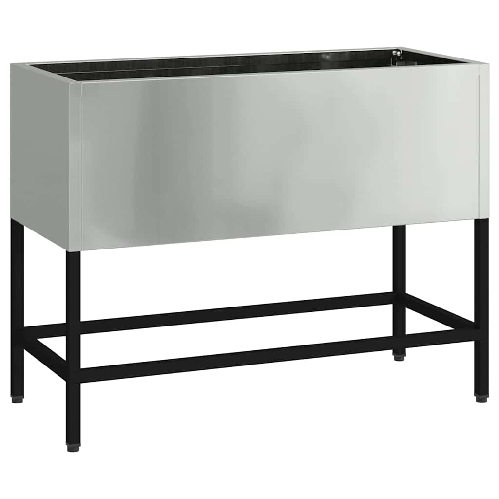 Vidaxl verhoogde tuin plantbak zilver 60 x 26 x 45 cm