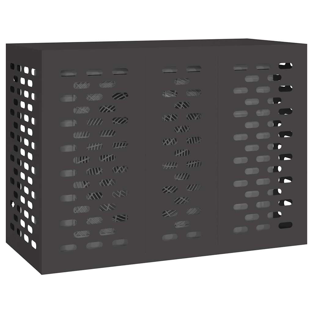 Vidaxl airconditioner hoes zwart 110 x 50 x 80 cm staal