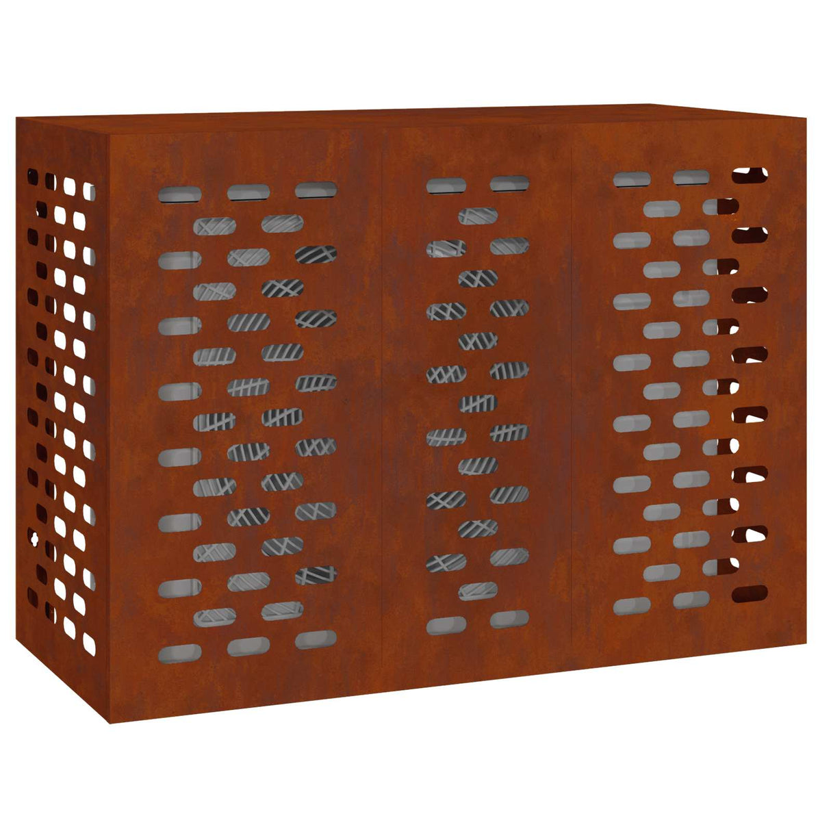 Vidaxl airconditioner hoes roestig 110 x 50 x 80 cm cortenstaal
