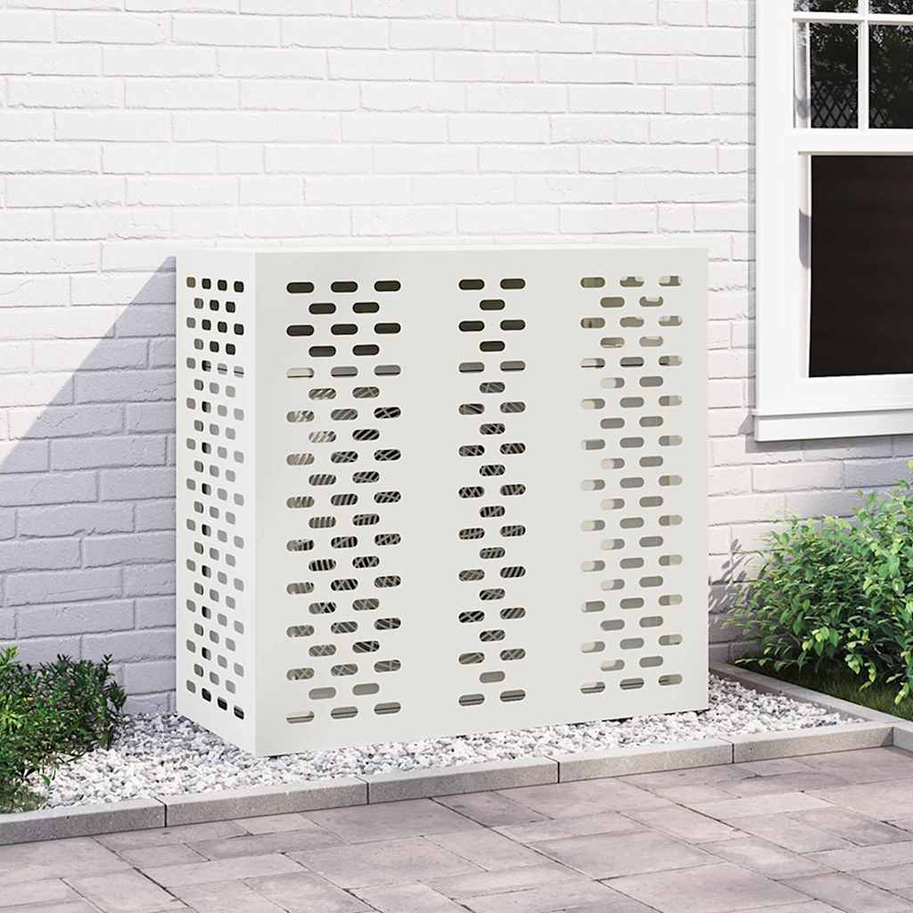 Vidaxl airconditioner hoes wit 110 x 50 x 105 cm staal
