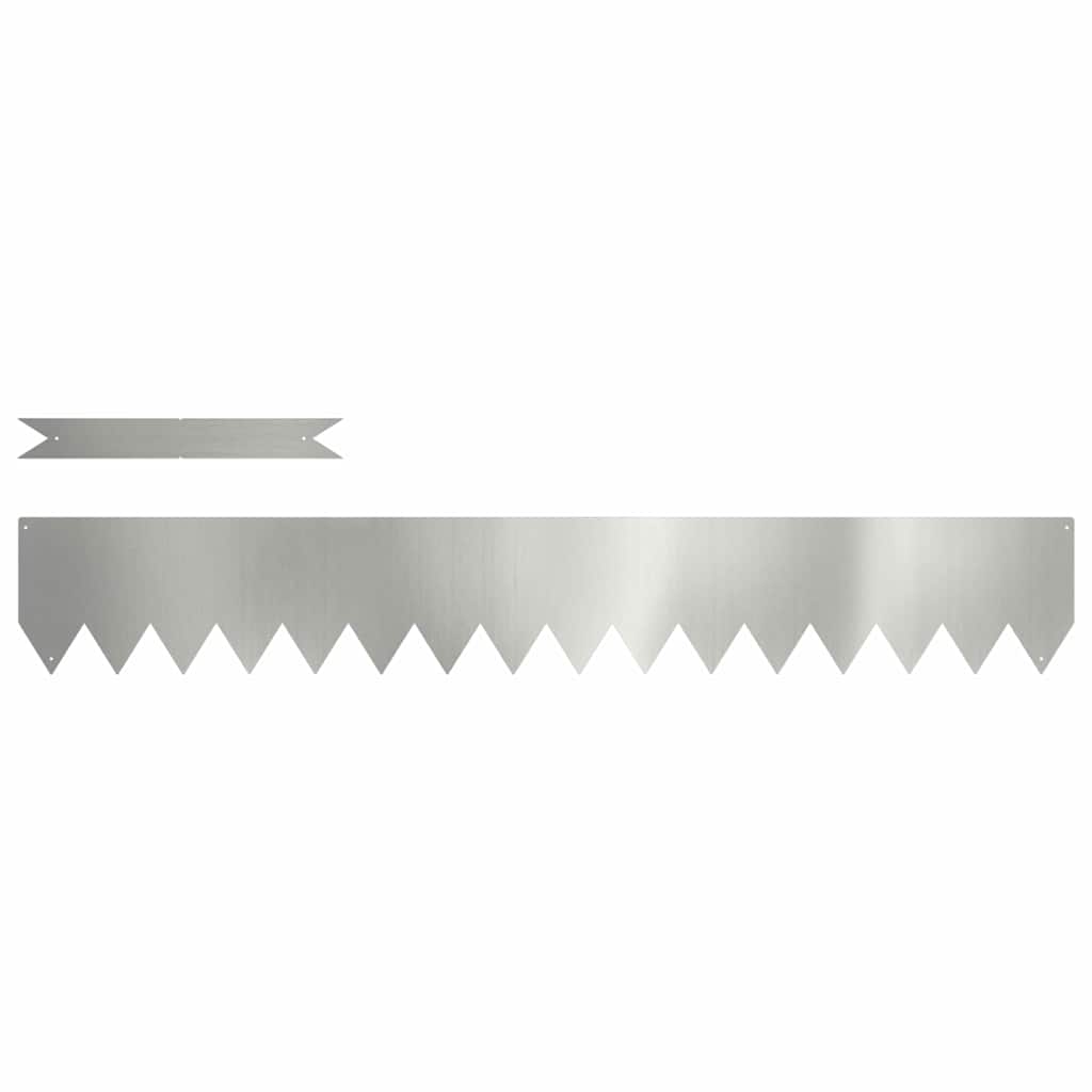 Vidaxl tuinrand 50 pcs zilver 100 x 0.05 x 20 cm gegalvaniseerd staal