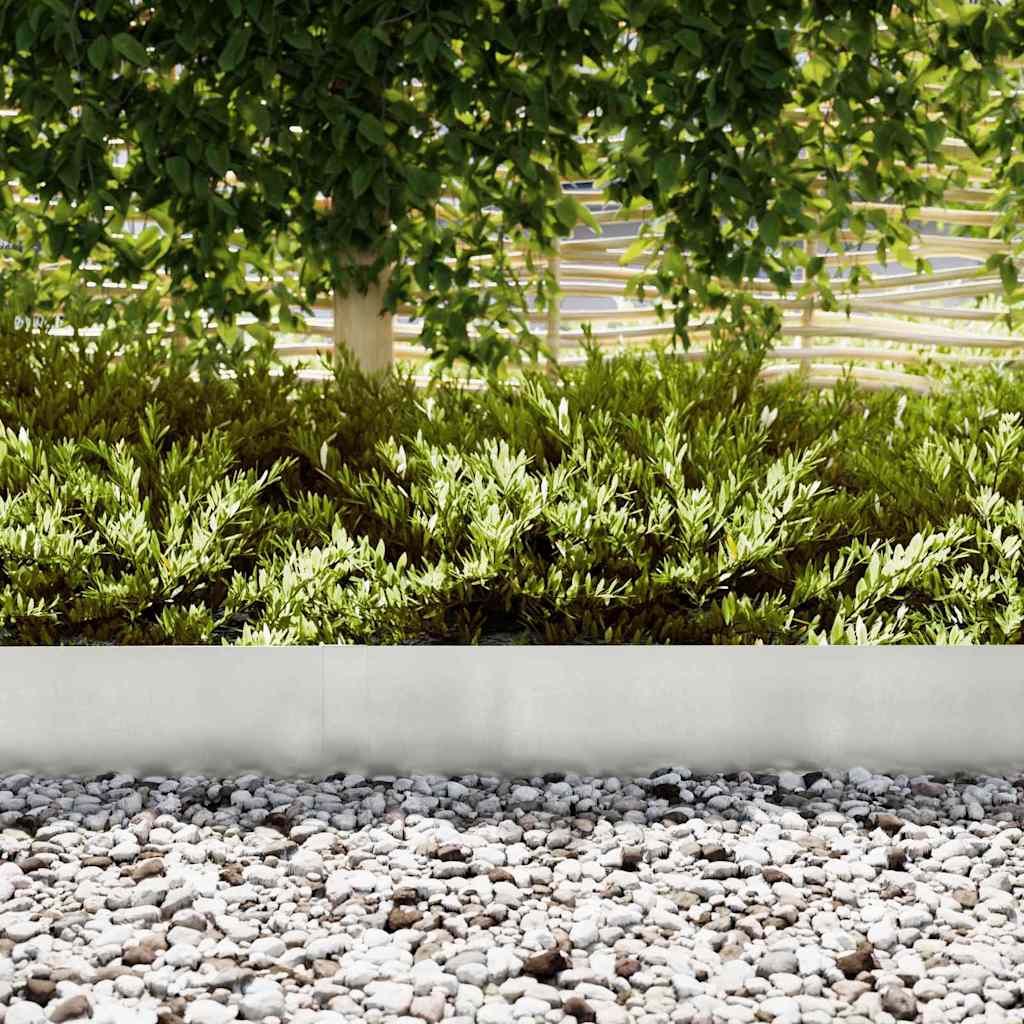 Vidaxl tuinrand 20 pcs zilver 100 x 0.05 x 20 cm roestvrij staal