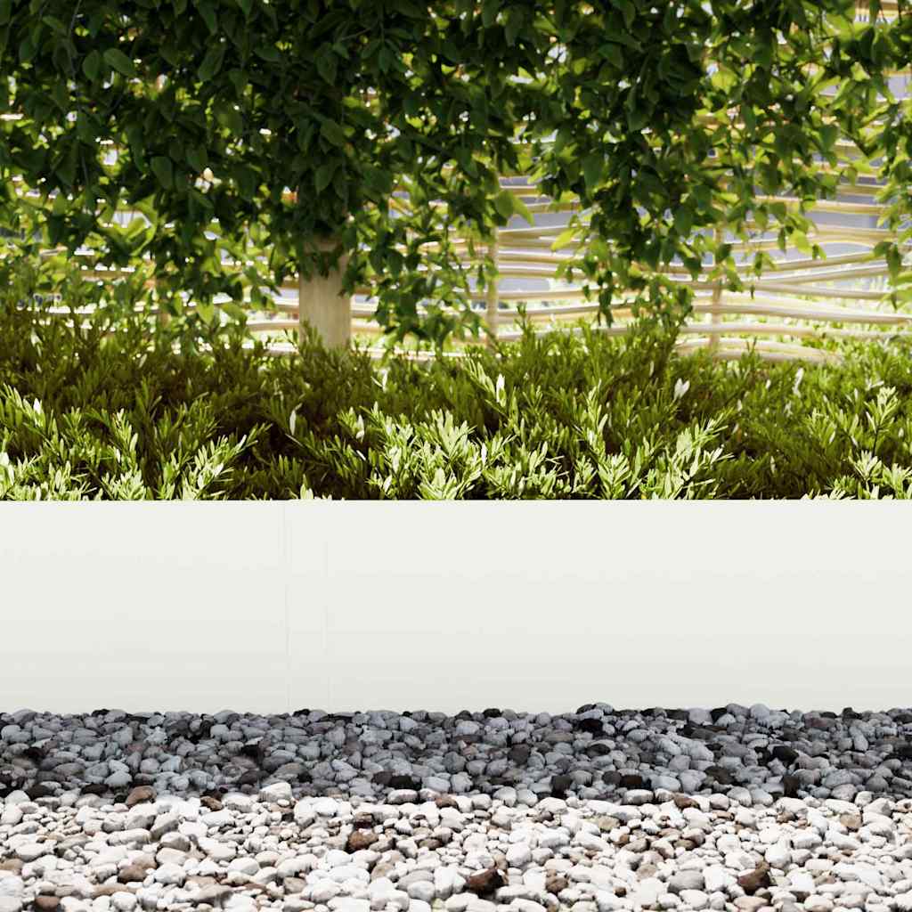 Vidaxl tuinrand 10 pcs wit 100 x 0.05 x 20 cm koudgewalst staal