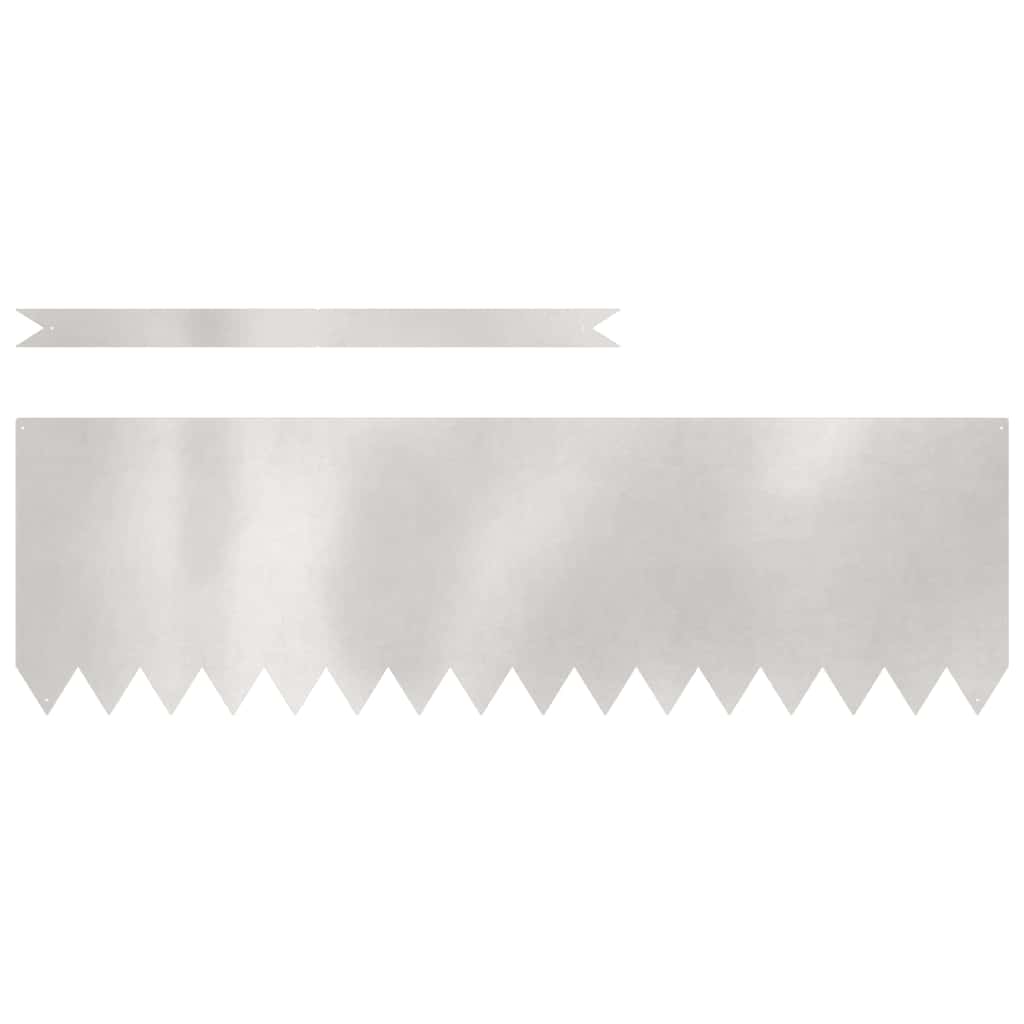 Vidaxl tuinrand 20 pcs zilver 100 x 0.05 x 20 cm roestvrij staal