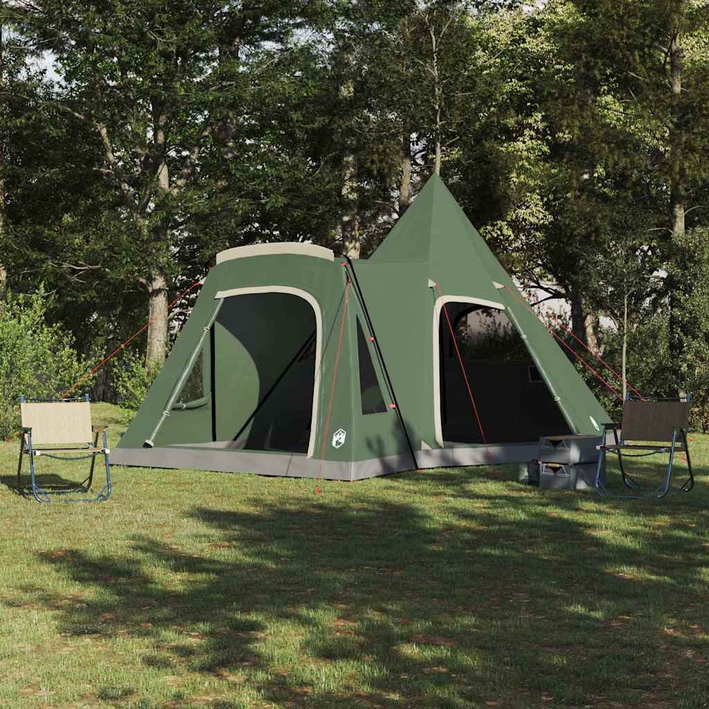 Vidaxl teepee tent met dak met opslag groen 545 x 450 x 295 cm
