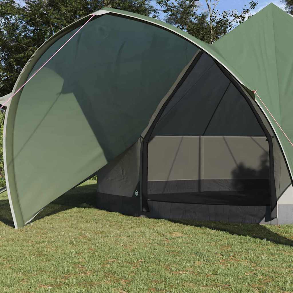 Vidaxl teepee tent met dak groen en grijs 600 x 600 x 347 cm