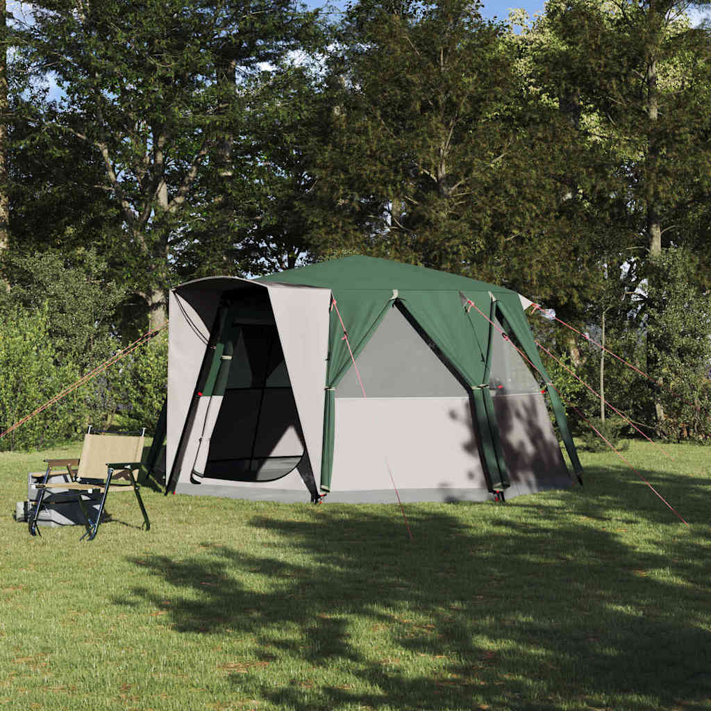 Vidaxl huisje tent met dak met opslag groen 425 x 396 x 222 cm