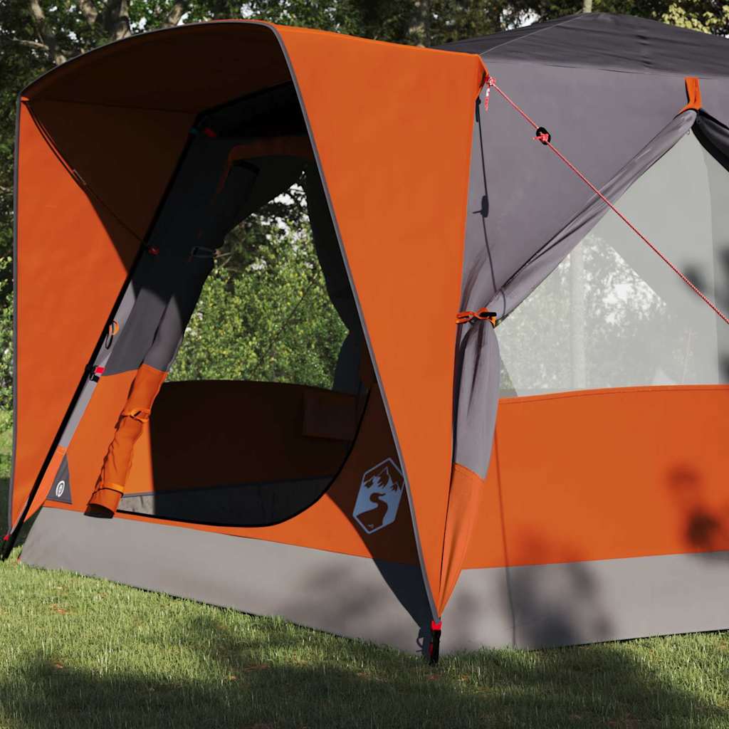 Vidaxl huisje tent met dak grijs en oranje 400 x 350 x 212 cm
