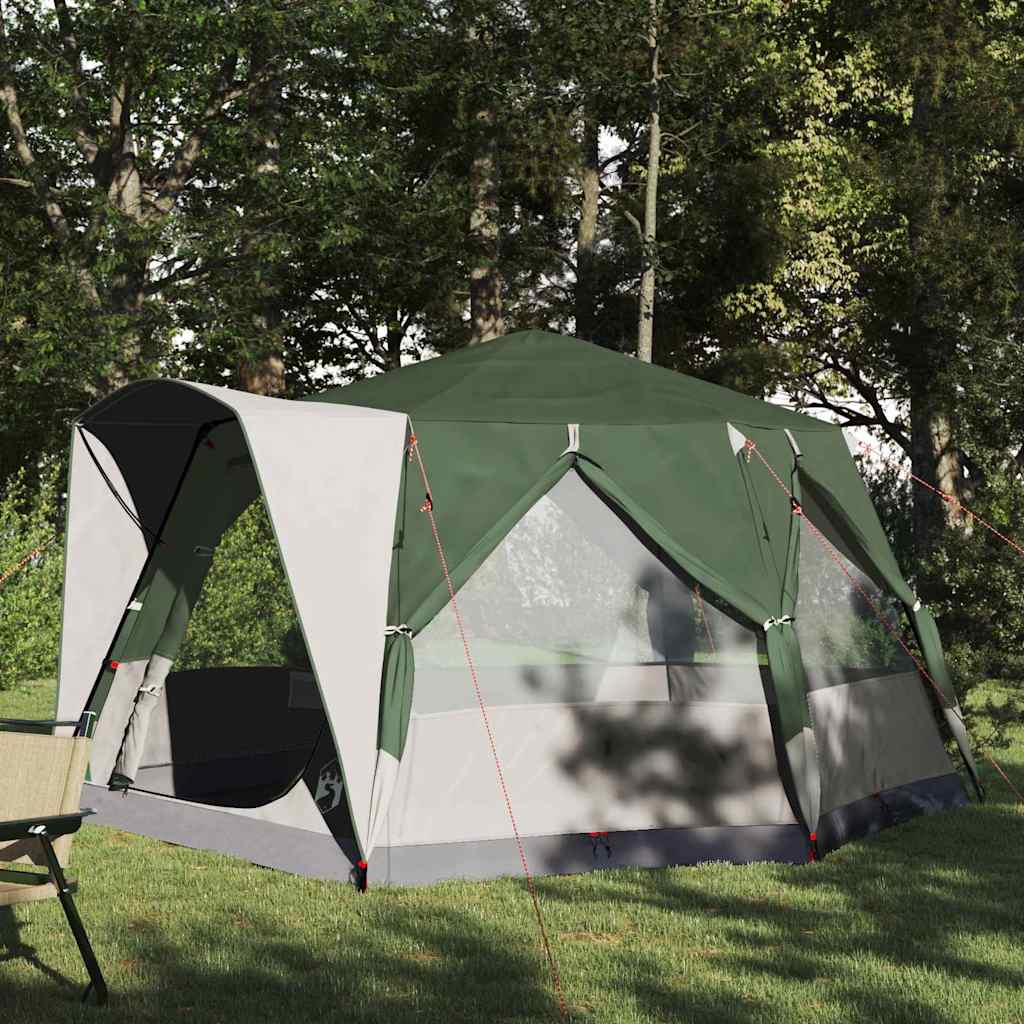 Vidaxl huisje tent met dak met opslag groen en wit 333 x 317 x 194 cm
