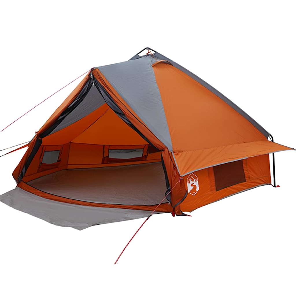 Vidaxl teepee tent met dak grijs en oranje 490 x 410 x 210 cm